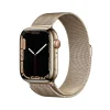 Apple Watch Series 7 GPS + Cellular, 45mm Gold Stainless Steel Case with Milanese Loop Gold Apple Watch Series 7 GPS + Cellular, 45mm Gold Stainless Steel Case with Milanese Loop Gold